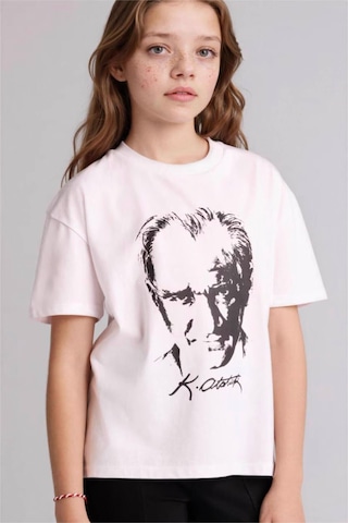 Defacto Atatürk Baskılı Tişört Kız Çocuk G9912A826SM