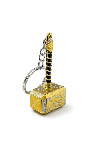 Metal Çekiç Anahtarlık Şık Tasarım Dayanıklı Anahtar Süsü 8x3.5 Cm Altın