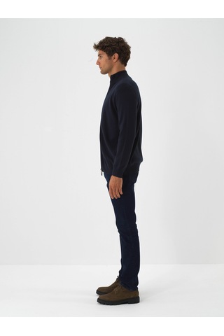 Xint Lacivert Pamuk Dokulu Regular Fit Hırka 801742