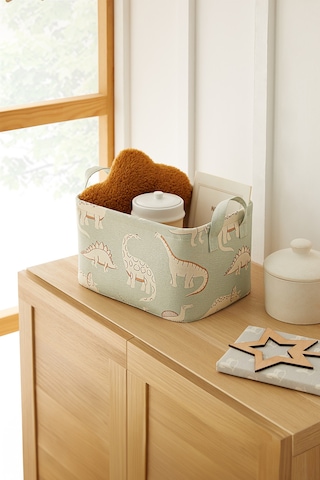 Ocean Home Textile Çocuk Odası Dinozor Sepet 30 x 21 x 18 cm