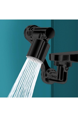 Qianfan Evrensel Musluk Genişletici - 1080 Döner Musluk Gümüş