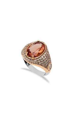 925 Ayar Gümüş Oval Zultanit Taşlı Otantik Yüzük Bronz 925 Ayar Gümüş Oval Zultanit Taşlı Otantik Yüzük Bronz