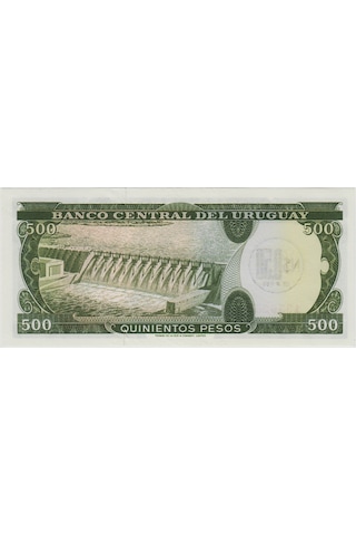 Uruguay 500 Peso 1967 Üstüne 0,50 Yeni Peso 1975 Çil.