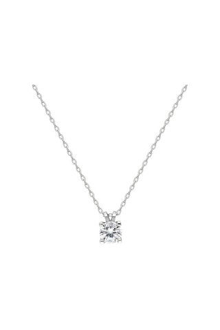 Glorria Gümüş Tektaş Kolye, Küpe, Çiçekli Hediye Seti - Dt0213Kl-