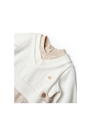BabyCosy Organic Wear Babycosy Organik Tulum Patikli Ekru - Vizon Bej - Ekru