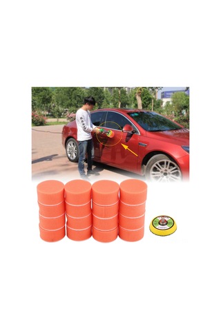 Tenfowee 50mm 17 Parça Araba Cila Sporu Seti - Yumuşak Sponge Ve Yün Pedleri, Cila Sıvısı İle Kullanıma Uygun, Yeniden Kullanılabilir, Yüzeyi Hasar Vermez