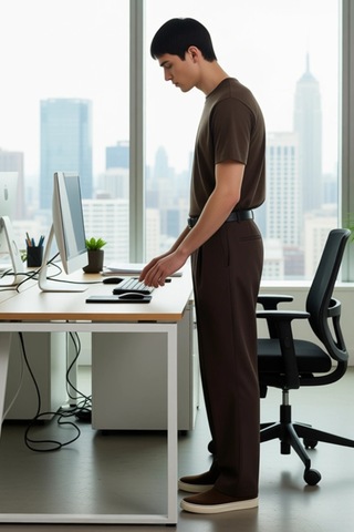 Ersefa Erkek Slim Fit Çizgili Pantolon Günlük Şıklık Fonksiyonel Dayanık kahverengi