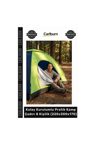 Özel Üretim Su Geçirmez Geniş Outdoor Kolay Kurulumlu Pratik Kamp Çadırı 8 Kişilik 220x300x170 Çok Renkli