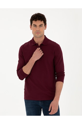 Pierre Cardin Slim Fit Erkek Sweatshirt Bordo 50294438-vr014 Bordo