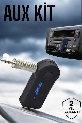 Hubrendy Tekno Tüm Araçlara Uyumlu Aux Car Bluetooth Kablosuz Araç Bağlantı Kiti