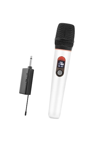 Kablosuz Uhf El Mikrofonu 6.35 Mm - Beyaz Hdx2790b Evimdeyokyok