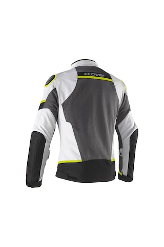 Clover Airjet-6 Korumalı Yazlık Motosiklet Montu Gri Siyah Sarı