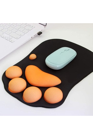 3d Sevimli Mouse Pad Bilgisayar Anime Yumuşak Kedi Pençesi Mousepad'leri Bilek Desteği Konforlu Silikon Hafızalı Köpük Oyuncu Mouse Pad'i