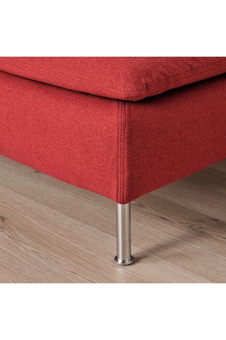 Ikea Kırmızı Ferah Kanepe - Uzanma Koltuklu 2'li Kanepe
