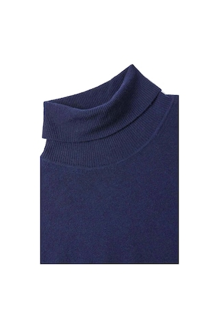 Benetton Erk Boğazlı Merino Kazak- Lacivert