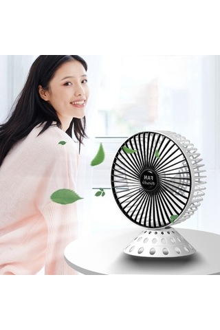 Usb Masaüstü Fanı, Renk: 6 Inç Zj6h34 Beyaz