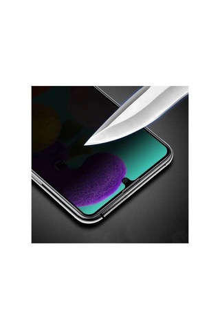 Hubrendy Tedarik Samsung A51 Uyumlu Hayalet Ekran Gizli Tam Kaplayan Kırılmaz Cam Seramik Ekran Koru