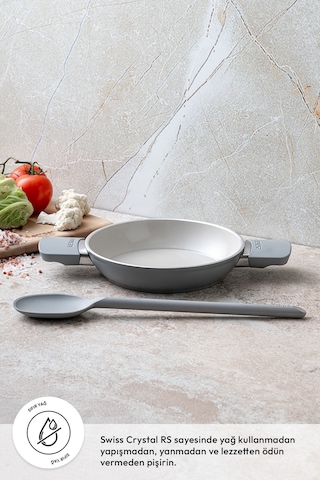 Emsan Swiss Cyrstal Rs Sahan Gri 20 Cm Gri