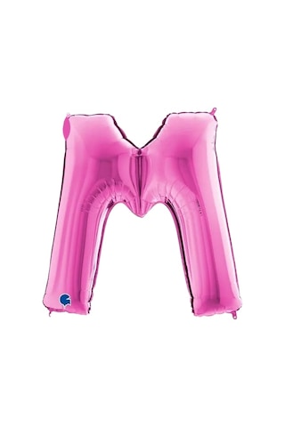 Folyo Harf ''m'' Pembe Renkli 40 Inc 101 Cm-grabo Doğum Günü Balonu Çok Renkli