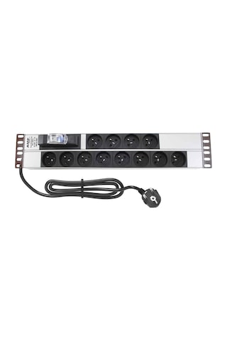 Amp Connect 19" 2u 12 Ups / Fransız Soketli 16a Otomatik Sigorta Koruyuculu Alüminyum Kabin Prizi Pdu Amp Connect 19" 2u 12 Ups / Fransız Soketli 16a Otomatik Sigorta Koruyuculu Alüminyum Kabin Prizi Pdu