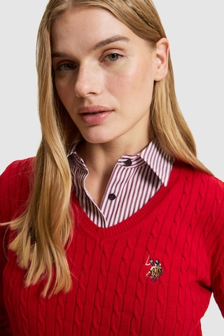 U.S. Polo Assn. Kadın Kırmızı Basic Kazak 50327575-vr171 Basıc Kırmızı