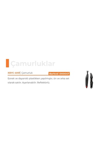 Xbyc 4001 Çamurluk Forte Gt Esnek Pratik Sök Tak Ön Arka Çamurluk