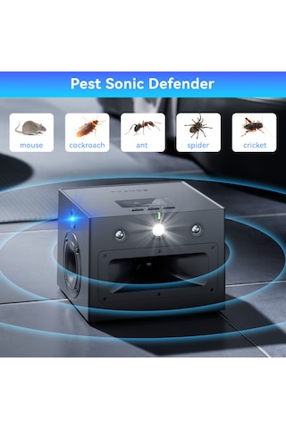 Peller Pro Elite Industrial Pest Repeller Ultrasonik-elektronik Endüstriyel Fare Haşere Akrep Yarasa Kovucu