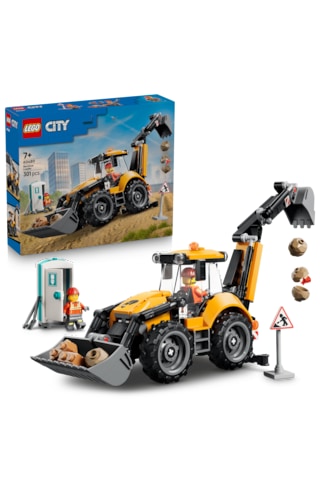 LEGO® City Sarı Kazıcı Yükleyici 60480 - 7 Yaş ve Üzeri Çocuklar için 2 Minifigür İçeren Yaratıcı Oyuncak Yapım Seti (301 Parça)