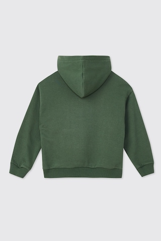 Panço Kız Çocuk Kapüşonlu Yeşil Sweatshirt