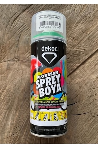 Dekor 400ml Floresan Yeşil Sprey Boya Yeşil Efekt Sprey Boya