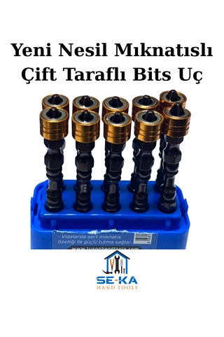 Yeni Nesil Mıknatıslı Çift Taraflı Bits Uç Profesyonel Pratik Vidalama Ucu Pz2 X 65 Mm 1 Adet