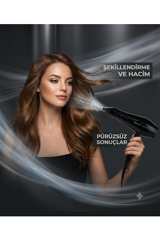 Sunny Powerx Sn6sktr25s Ac Motorlu 2 Kademe Isı 3 Kademe Hız Ayarlı Saç Kurutma Makinesi 2200w