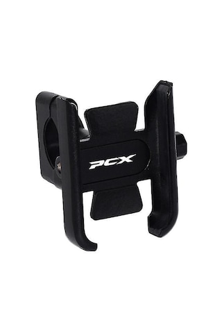 Qingmipy Honda Pcx 125/150 İçin Cnc Alüminyum Siyah Motosiklet Telefon Tutucusu - Dayanıklı Ve Kolay Kurulum