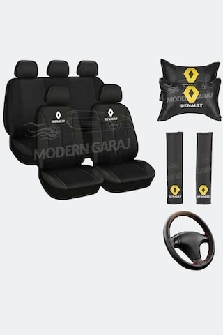 Renault Megane 2 Oto Koltuk Kılıfı + Boyun Yastığı Kemer Konforu