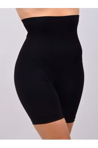 Elite Kadın Dikişsiz Yüksek Bel Paçalı Korse Siyah