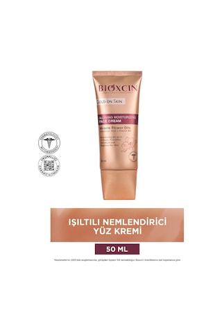 Bioxcin Gold On Skin Işıltılı Yüz Kremi 50 Ml Hyalüronik Asit, B5, Mucizevi Yağlar Glow