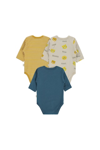Civil Baby Aslan Empirmeli 3 Lü 0-36 Ay Çıtçıtlı Badi - Hardal