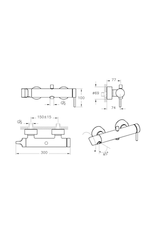 VitrA Origin Banyo Bataryası Fırçalı Nikel A4261934