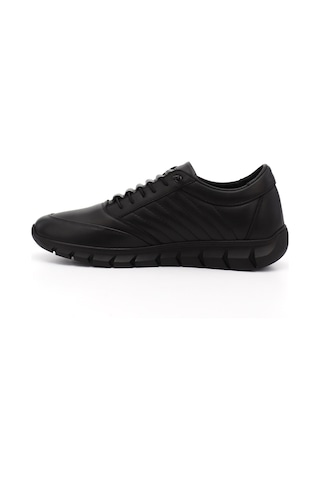 Gönderi(R) Erkek Siyah Bağcıklı Kauçuk Taban Hakiki Deri Sneaker Ddma83342303 Siyah
