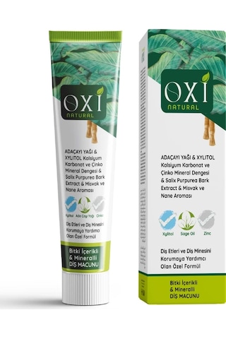 Oxi Natural Bitki İçerikli Mineralli Diş Macunu 75 Ml. 3'lü Paket Temel Bakım