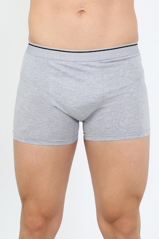 İbrahim Burak Etiler Collection Moda Çizgi Erkek Pamuk Likralı Boxer Gri 40133