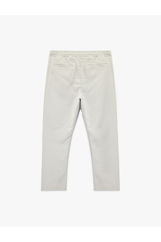 Koton Pamuklu Regular Fit Cepli Beli Bağcıklı Pantolon Gri 6sam40009hw