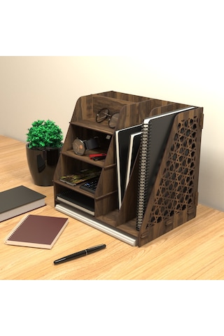 Kuk Design Ottoman Masaüstü Düzenleyici Ofis Evrak Rafı Organizer N11.292
