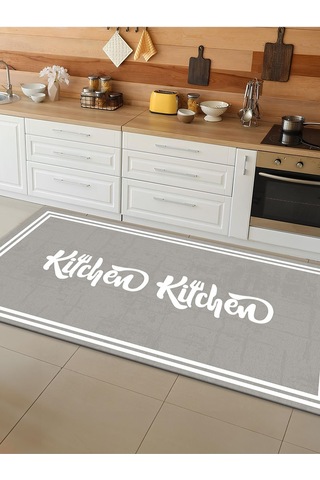 Makinede Yıkanabilir Kaymaz Taban Leke Tutmaz Dijital Baskı Mutfak Halısı 3044m 001