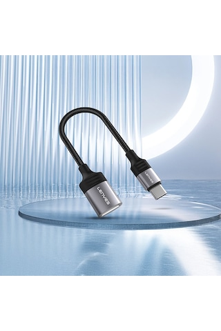 Lenyes Ax122 Usb To Type-c Dönüştürücü Otg Kablo Siyah Siyah