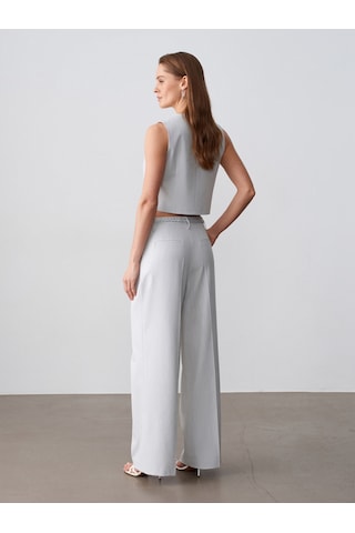 Dilvin 72688 Örgü Kemerli Pantolon-gri