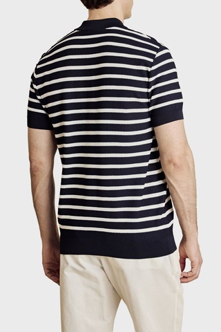 Brooks Brothers Erkek Polo Yaka Kazak Bbss26mkl004388 Lacivert Kırık Beyaz