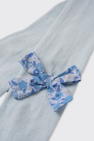 Made With Liberty Fabric Liberty Kumaş Kurdela Detaylı Koton Kız Çocuk Külotlu Çorap 5612gk11001 Mavi