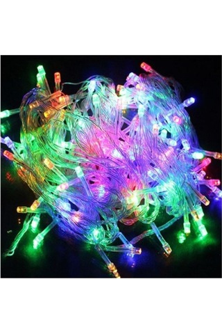 Renkli Dekor Lambası 10 Metre 100 Led Çok Renkli