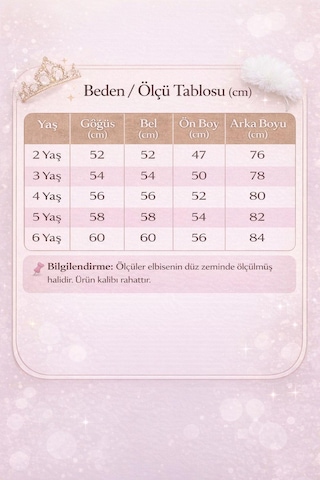 Ayışığı Kız Çocuk Beyaz Kuyruklu Tüllü Volanlı Taç Hediyeli Abiye Elbise 2-6 Yaş Beyaz